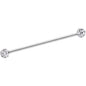 14G Clear Gem Cluster End Straight Industrial Barbell 38mm