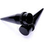 Lightweight Black Acrylic Straight Taper Set 10mm to 25mm