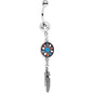 Southwestern Feather Dangle Belly Ring