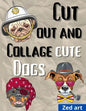 Cut out and collage cute dogs: Beautiful & Hight Quality Images And Illustrations For Collage Lovers And Mixed Media Artists And Designers 8,5 x 11 i - Paperback