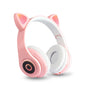 Cartoon Cat Ears 5.0 Bluetooth Headset Luminous Foldable Card Music