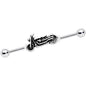 14G The Open Road Motorcycle Industrial Barbell 38mm