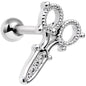 18G 5/16 Clear Gem Shear Beauty Cartilage Tragus Earring