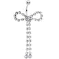 Clear Gem Dainty Graceful Bow Dangle Belly Ring