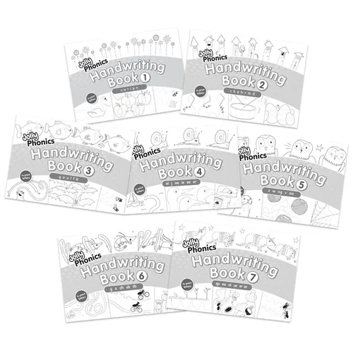 Jolly Phonics Handwriting Books Complete Set (1-7): In Print Letters (American English Edition) - Paperback