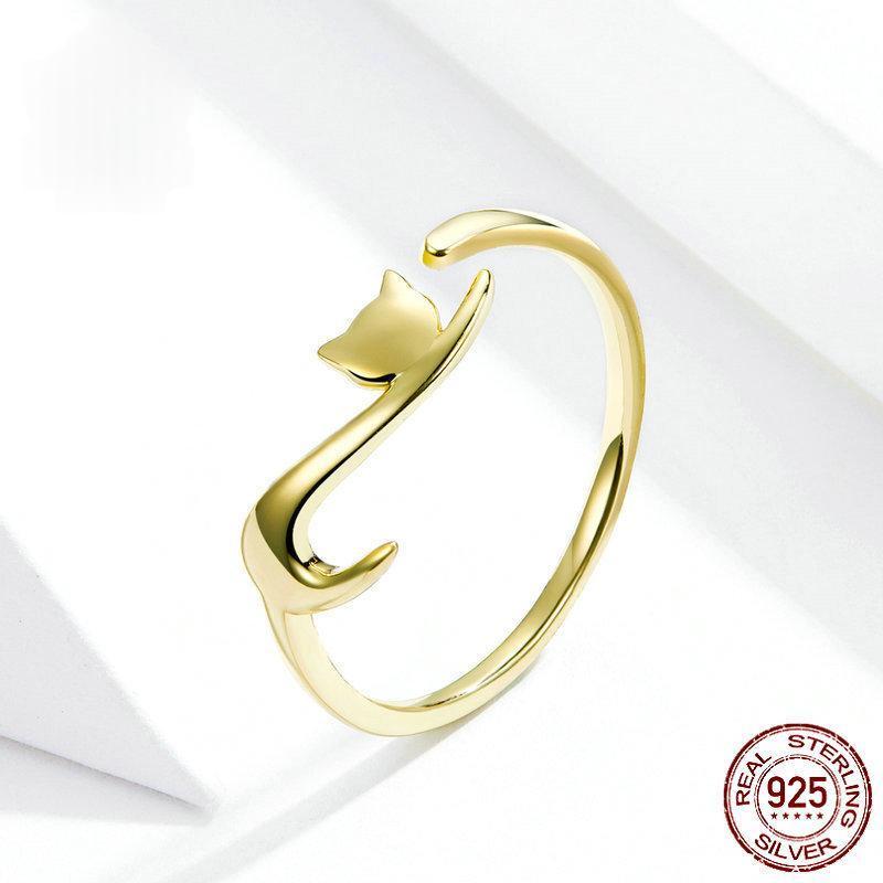 Fashionable And Minimalist Gold Open Ring