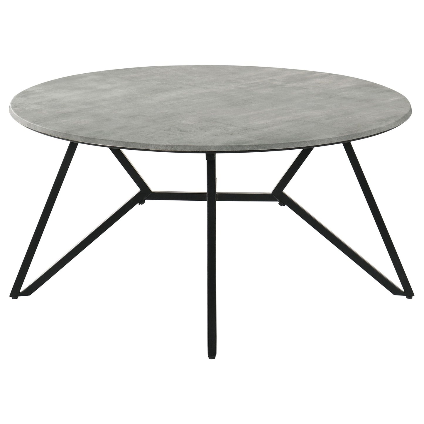 Hadi 2-piece Round SmartTop Coffee and End Table Set Cement