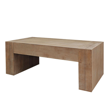 Rustic Farmhouse Coffee Table | 49" Rectangular Living Room Center Table with Distressed Wood Finish