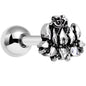16G 1/4 Mindfully Meditative Lotus Flower Cartilage Tragus Earring