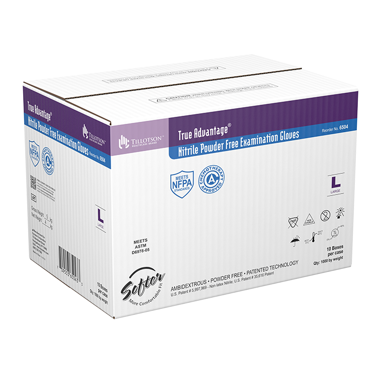 Dynarex True Advantage Nitrile Exam Gloves, Purple - 100ea/bx, 10bxs/cs (1000 Count)