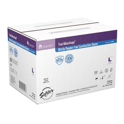 Dynarex True Advantage Nitrile Exam Gloves, Purple - 100ea/bx, 10bxs/cs (1000 Count)