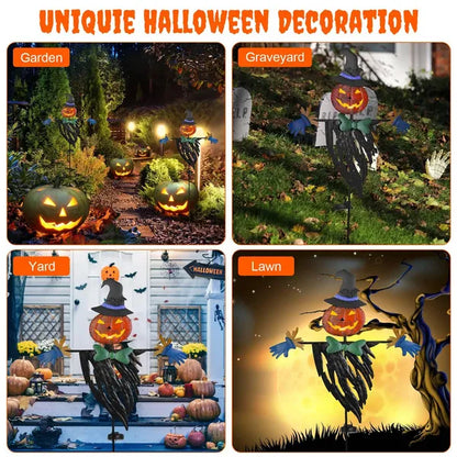 Scarecrow Halloween Decoration Light Waterproof Iron Outdoor Garden Yard Decor