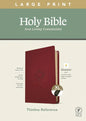 NLT Large Print Thinline Reference Bible, Filament Enabled Edition (Red Letter, Leatherlike, Berry, Indexed) - Imitation Leather