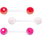 Flexible Acrylic New Years Disco Ball Barbell Tongue Ring Set
