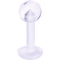 14G 1/4 Clear Flexible Bioplast Labret Monroe Retainer