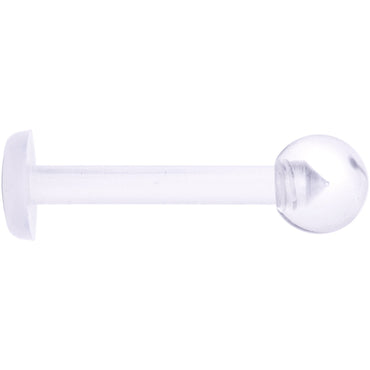 14G 3/8 Clear Flexible Bioplast Labret Monroe Retainer