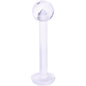 14G 1/2 Clear Flexible Bioplast Straight Barbell Retainer