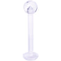 14G 9/16 Clear Flexible Bioplast Straight Barbell Retainer