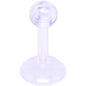 16G 1/4 Clear Flexible Bioplast Labret Monroe Tragus Retainer