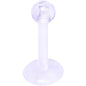 16G 5/16 Clear Flexible Bioplast Labret Monroe Tragus Retainer