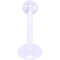 16G 3/8 Clear Flexible Bioplast Labret Monroe Tragus Retainer