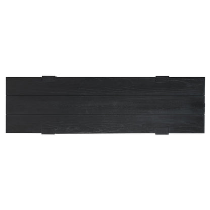 Rustic Console Table, Hidden Drawer, Side Power Outlet, Entryway Table, Black