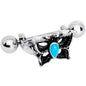 16G 1/2 Faux Turquoise Butterfly Cartilage Cuff
