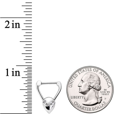 16G 3/8 Clear Gem Alien Septum Clicker