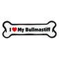 I Love My Dog Car Magnet: Breeds A - K