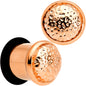 Rose Gold Tone Hammered Finish Single Flare Plug Set 6mm to 16mm Sizes