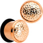 Rose Gold Tone Hammered Finish Single Flare Plug Set 6mm to 16mm Sizes