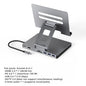 4K/60Hz Gigabit Ethernet Port USB 3.0 Splitter Hub Converter Flat Panel Rotary Stand Type-c Docking Station