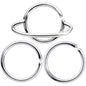 16G 3/8 Saturn and Friends Seamless Circular Ring Set of 3
