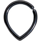 16G 5/16 Black Teardrop Closure Ring