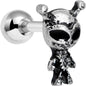 16G 1/4 Sweet Black Eyed Alien Tragus Cartilage Earring