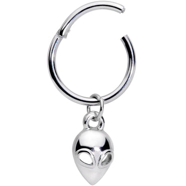 16G 3/8 Open Eyed Alien Invader Dangle Hinged Segment Ring