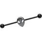 14G Clear Gem Black Alien Invader Industrial Barbell 38mm