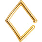 16G 3/8 Gold Tone Rhombus Closure Ring
