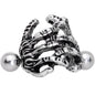 16G 7/16 Scary Halloween Skeleton Hands Cartilage Cuff