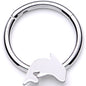 16G 3/8 Leaping Dolphin Hinged Segment Ring