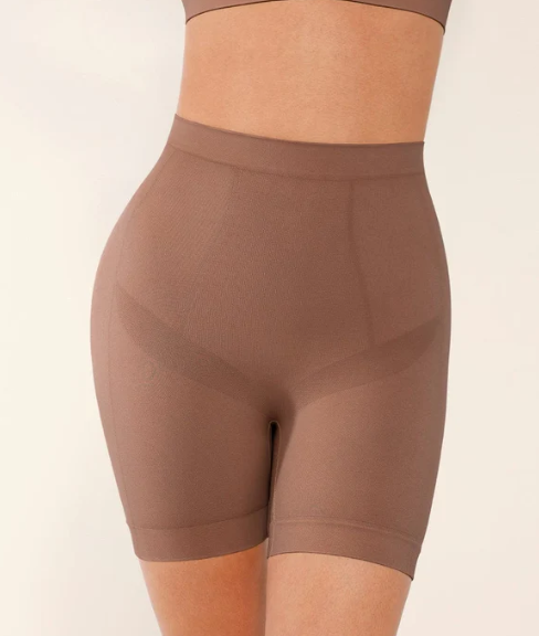 Seamless Form-fitting Mid-rise Tummy Control Shorts