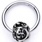 16G 3/8 Abstract Pattern Bead Hinged Segment Ring