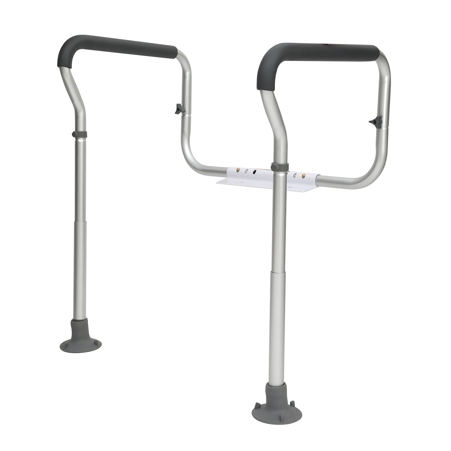 Toilet Safety Rail Frame Aluminum 300 LB Adjustable Width Height Padded Arms