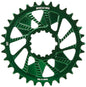 Wheels Manufacturing Direct Mount Chainring - 32t SRAM 3-Bolt Direct Mount 3mm Offset Compatible Hyperglide+ Chain Green