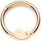 16G 3/8 Gold Tone Whale of a Hinged Segment Ring