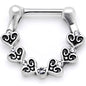 16G 5/16Clear CZ Ring of Hearts Septum Clicker