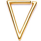 16G 5/16 Gold Tone Triangle Closure Ring