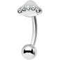 16G 5/16 Alien Spacecraft UFO Curved Eyebrow Ring
