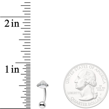 16G 5/16 Alien Spacecraft UFO Curved Eyebrow Ring