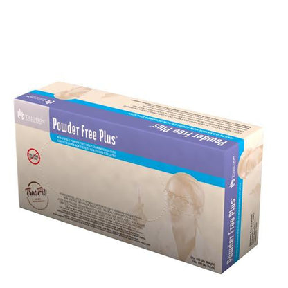 Dynarex Powder-Free Plus Latex Exam Gloves, PolyLined, White - Small, 100ea/bx, 10bxs/cs (1000 Count)